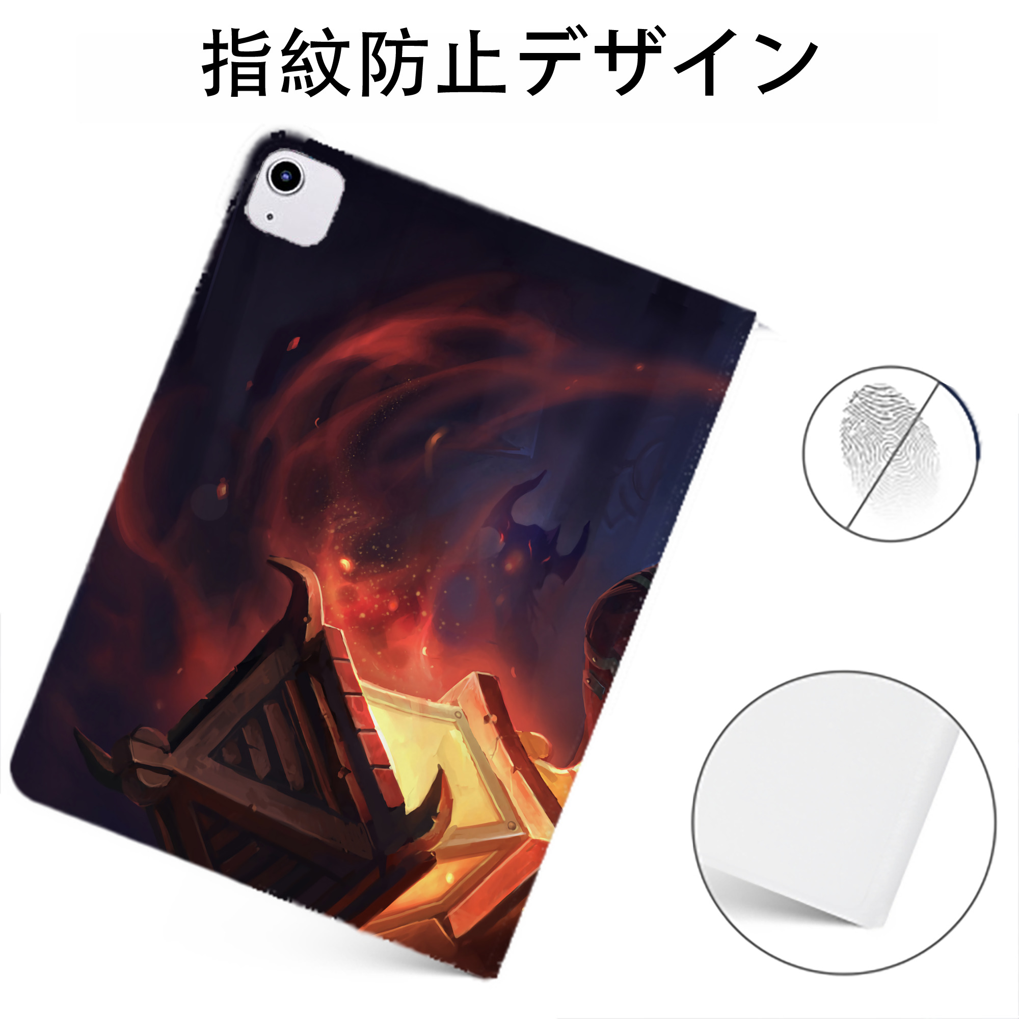 （画像用） リーグ・オブ・レジェンド League of Legends LOL IPadケース ペンホルダー付き ブックスタイルデザイン